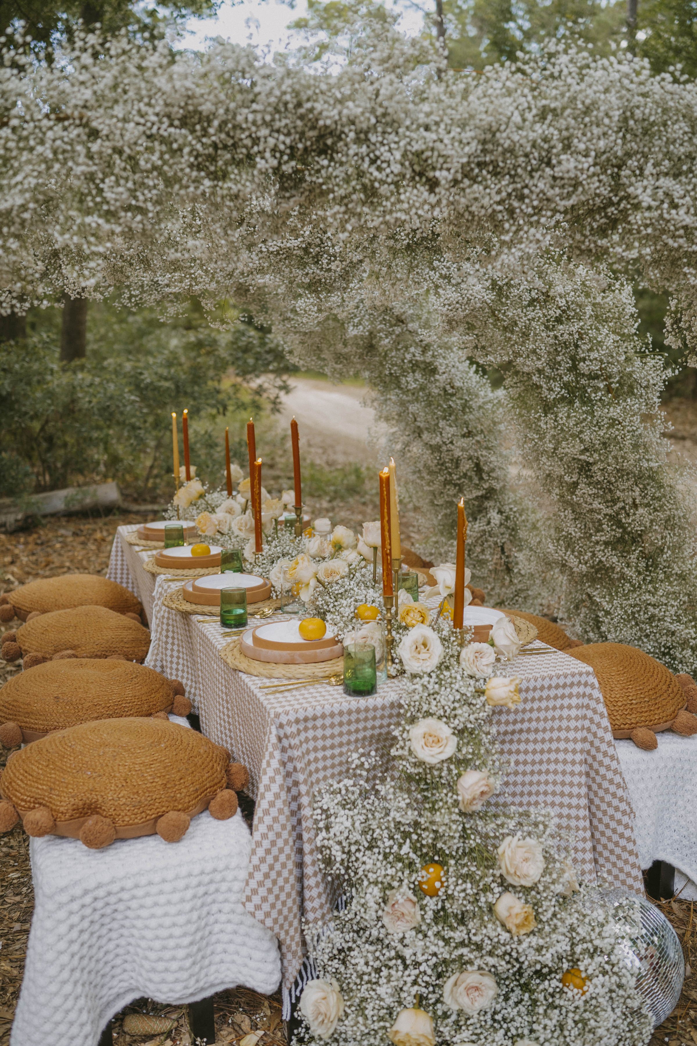 baby's breath wedding arch