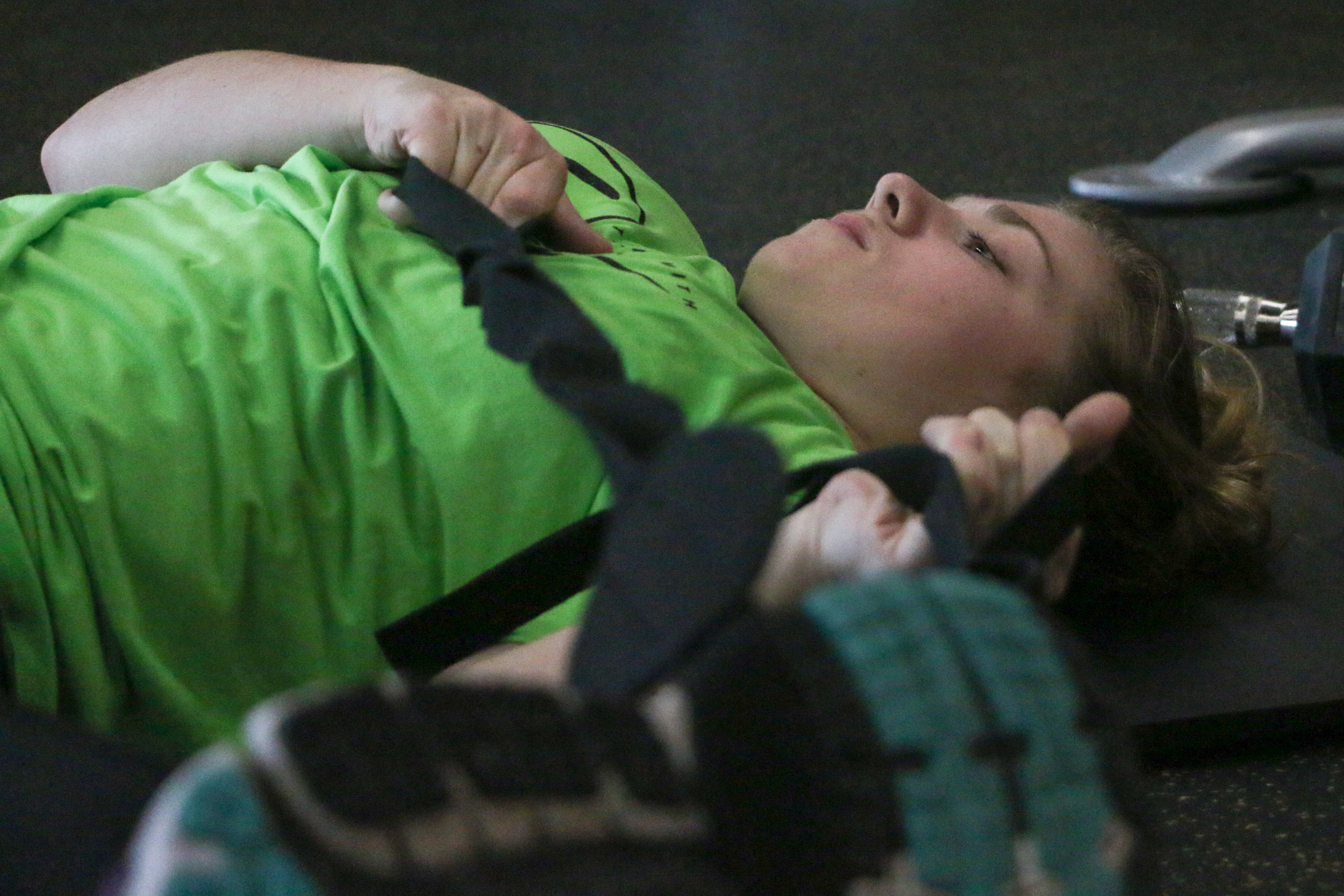 Taylor Schumacher aims to work out several days a week in order to help rebuild her strength after being diagnosed with postural orthostatic tachycardia syndrome (POTS), in 2016. Many of her one-hour, full-body workouts take place on the floor on on