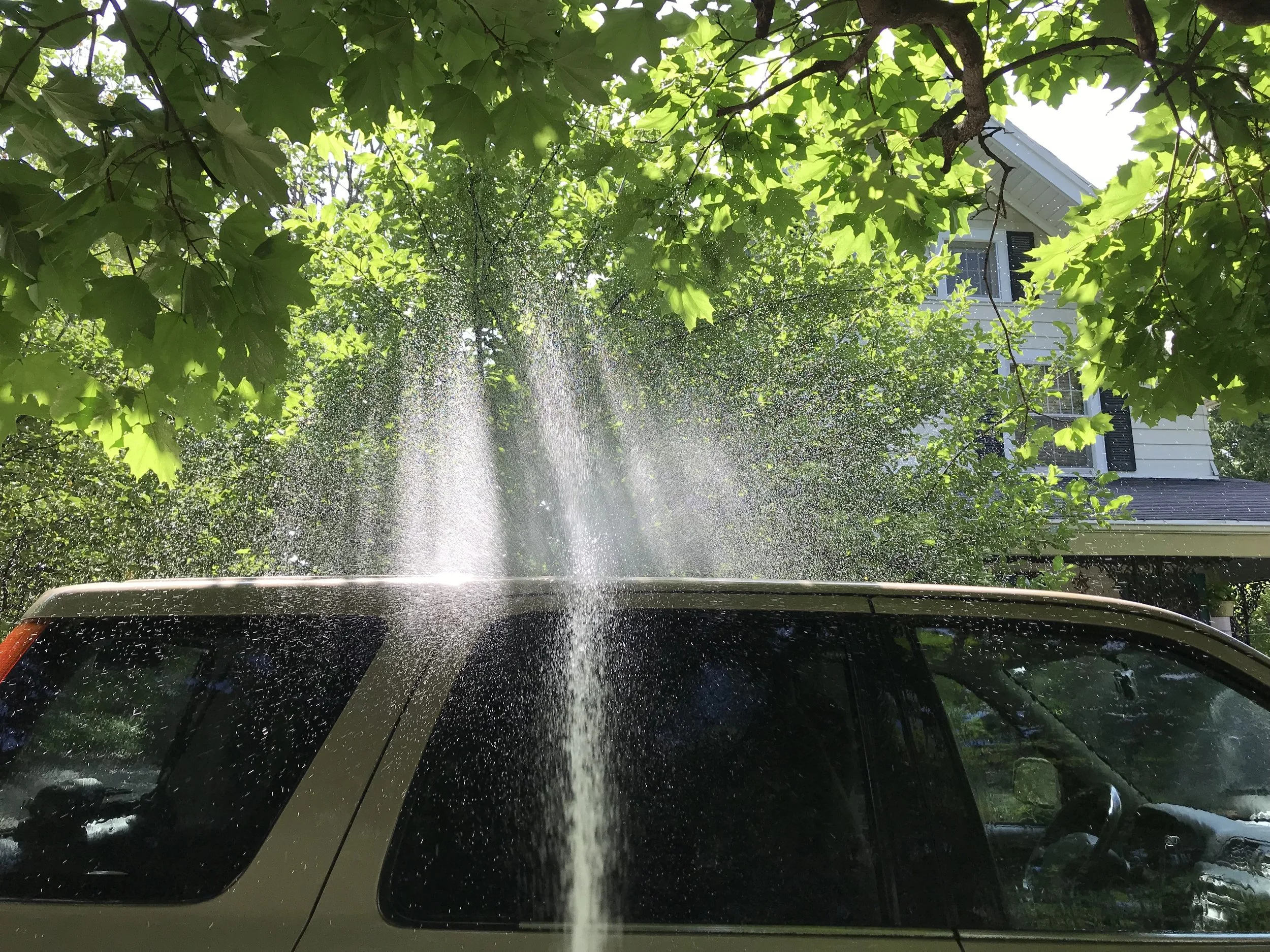 Front yard car wash. June 17, 2018. iPhone 7.