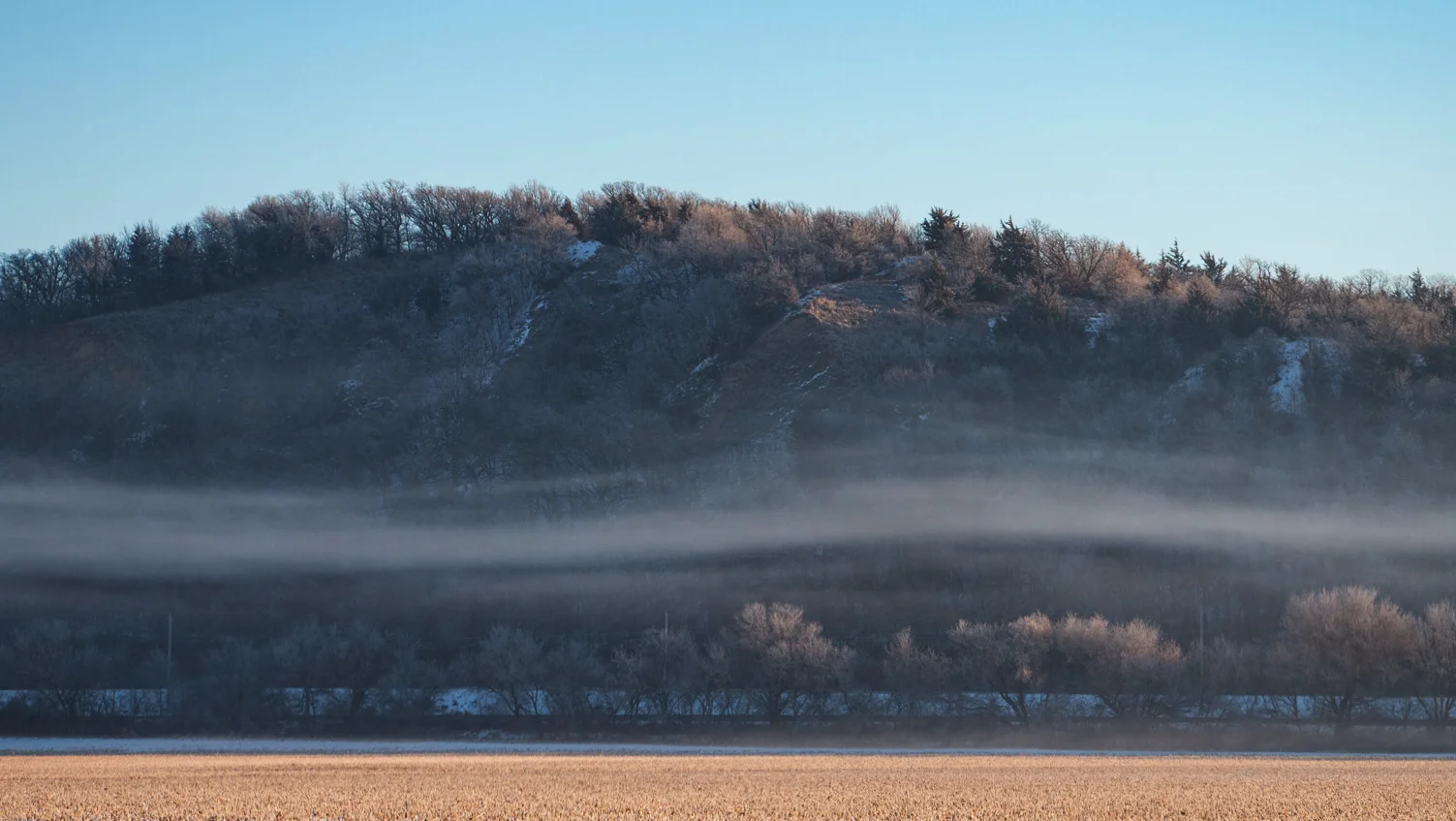 Fog, western Iowa.