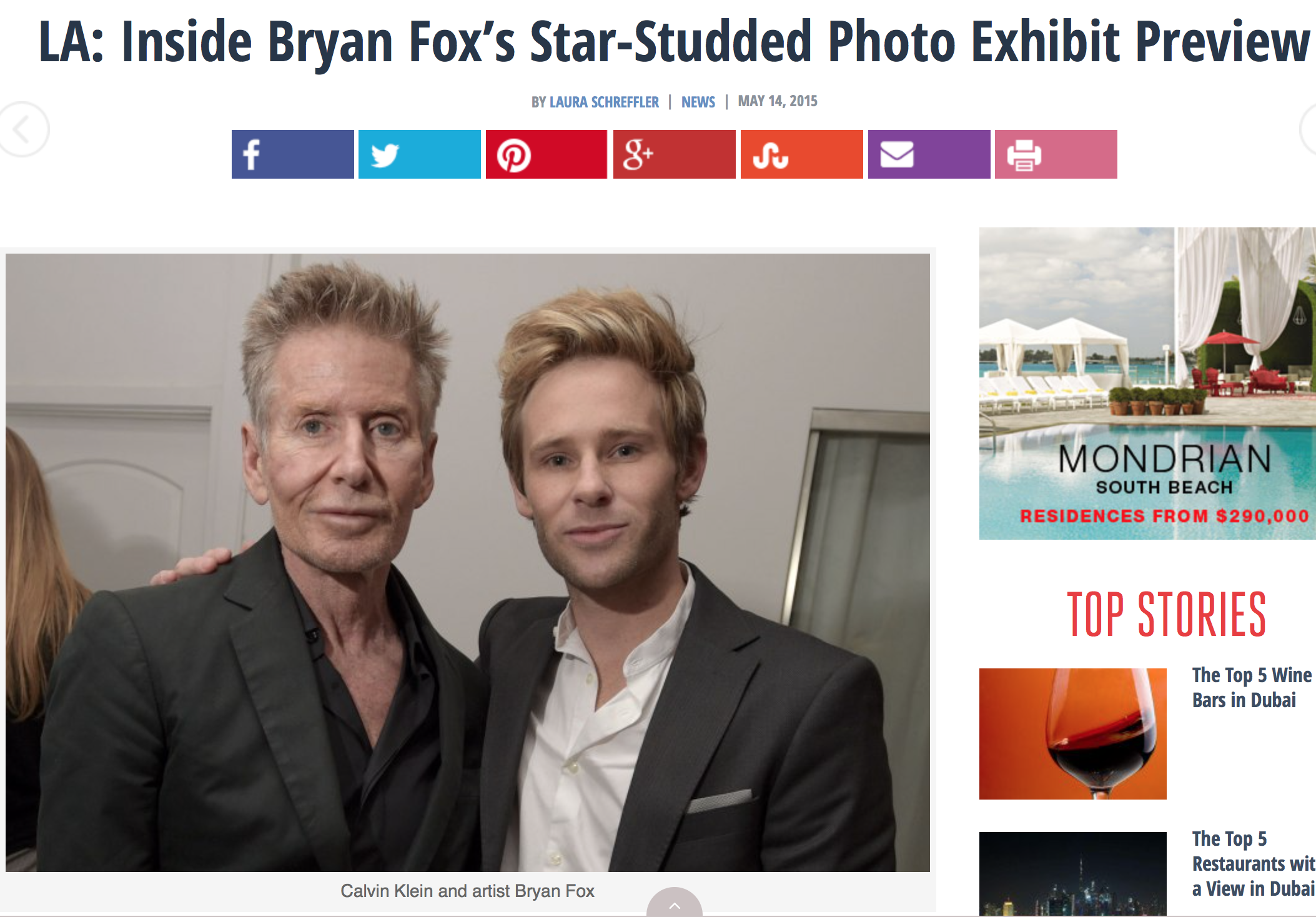 HAUTE LIVING: LA: Inside Bryan Fox’s Star-Studded Photo Exhibit Preview