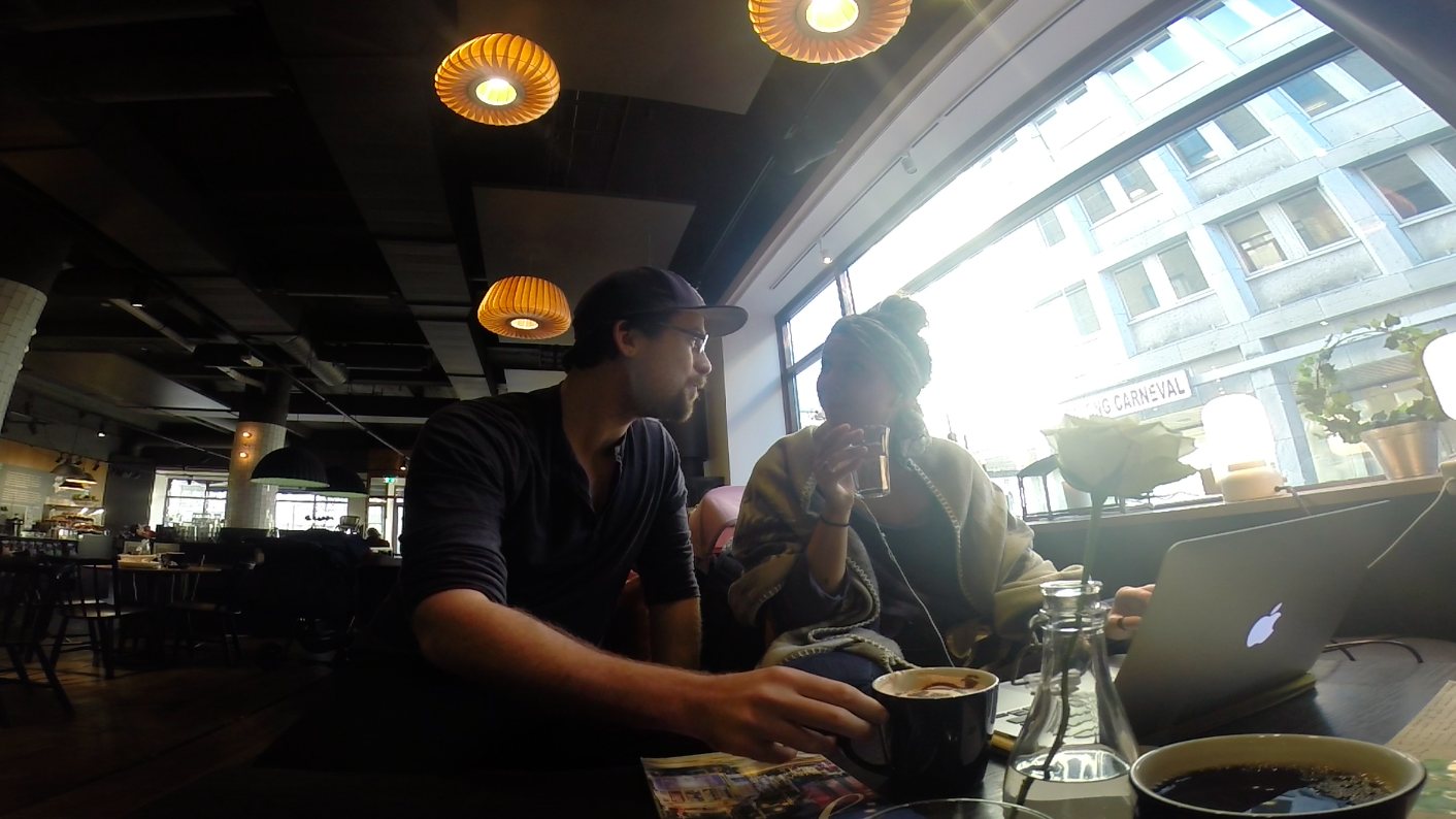 Coffee shop traveling