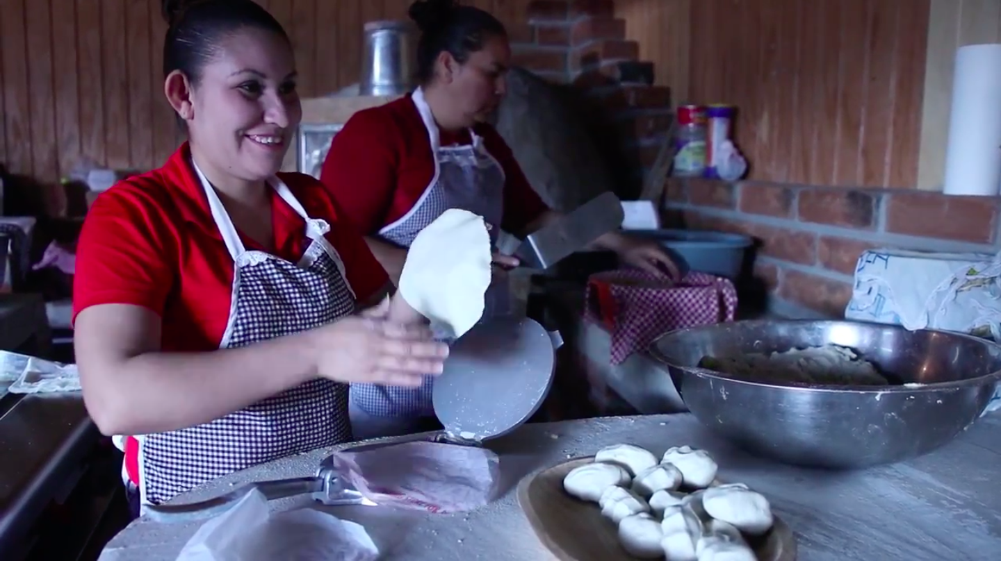 Handmade tortillas at Doña Estela —