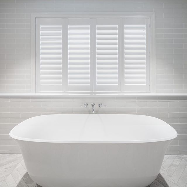 Bath time. Hamilton house for JEO Space.  @jeospace #jeospace #bathroom #white #bath #freestandingbath #shutters #interiors #australia #brisbane #hamilton #interiorphotography #architecturalphotography