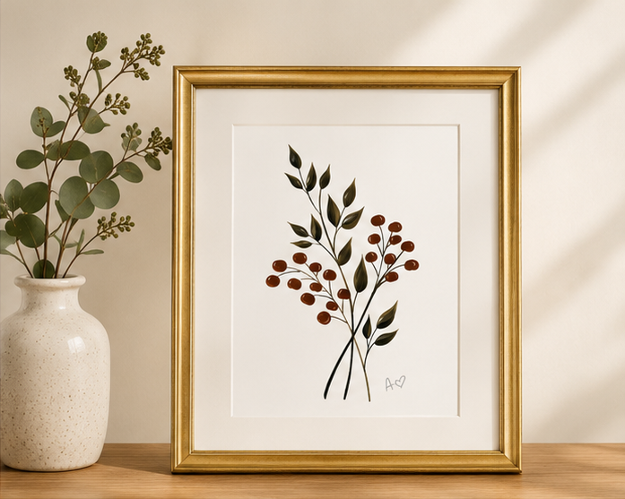 8x10 white-berry-branch-gold-frame.png