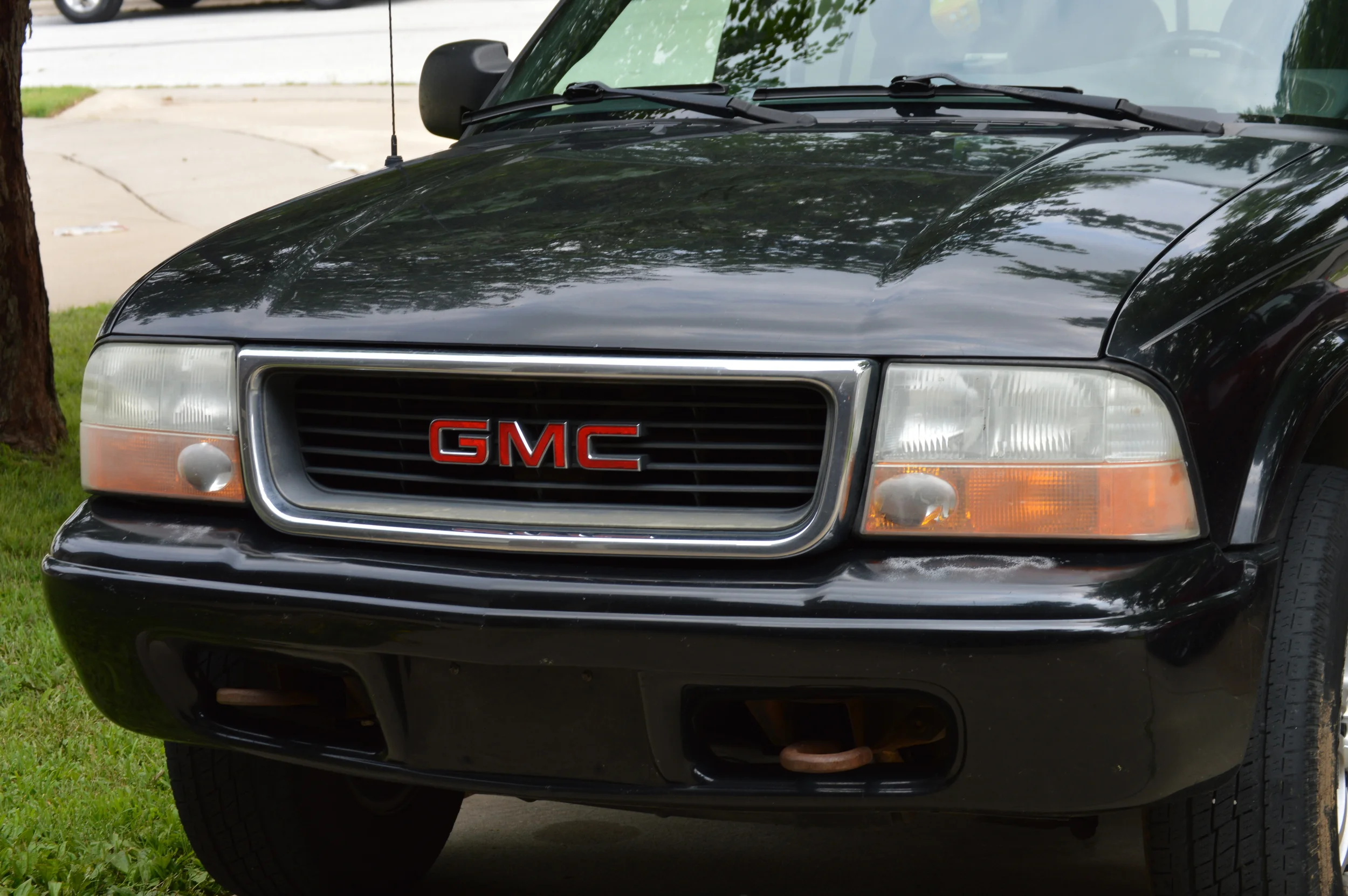 Headlights before restoration