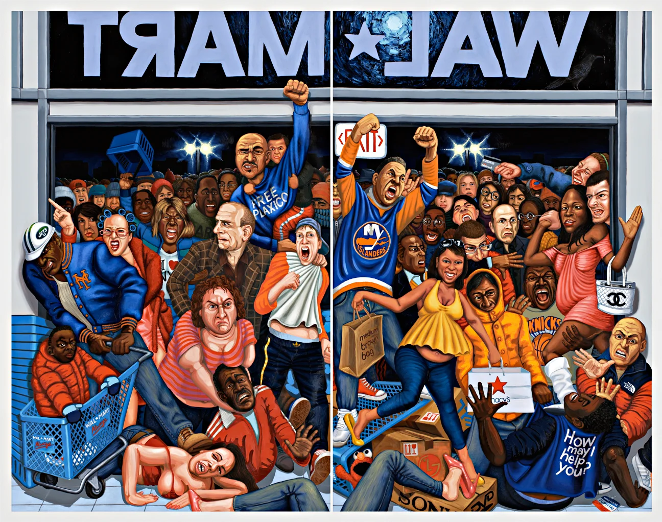 Black Friday, 2008-9, oil on wood, 75" x 96"