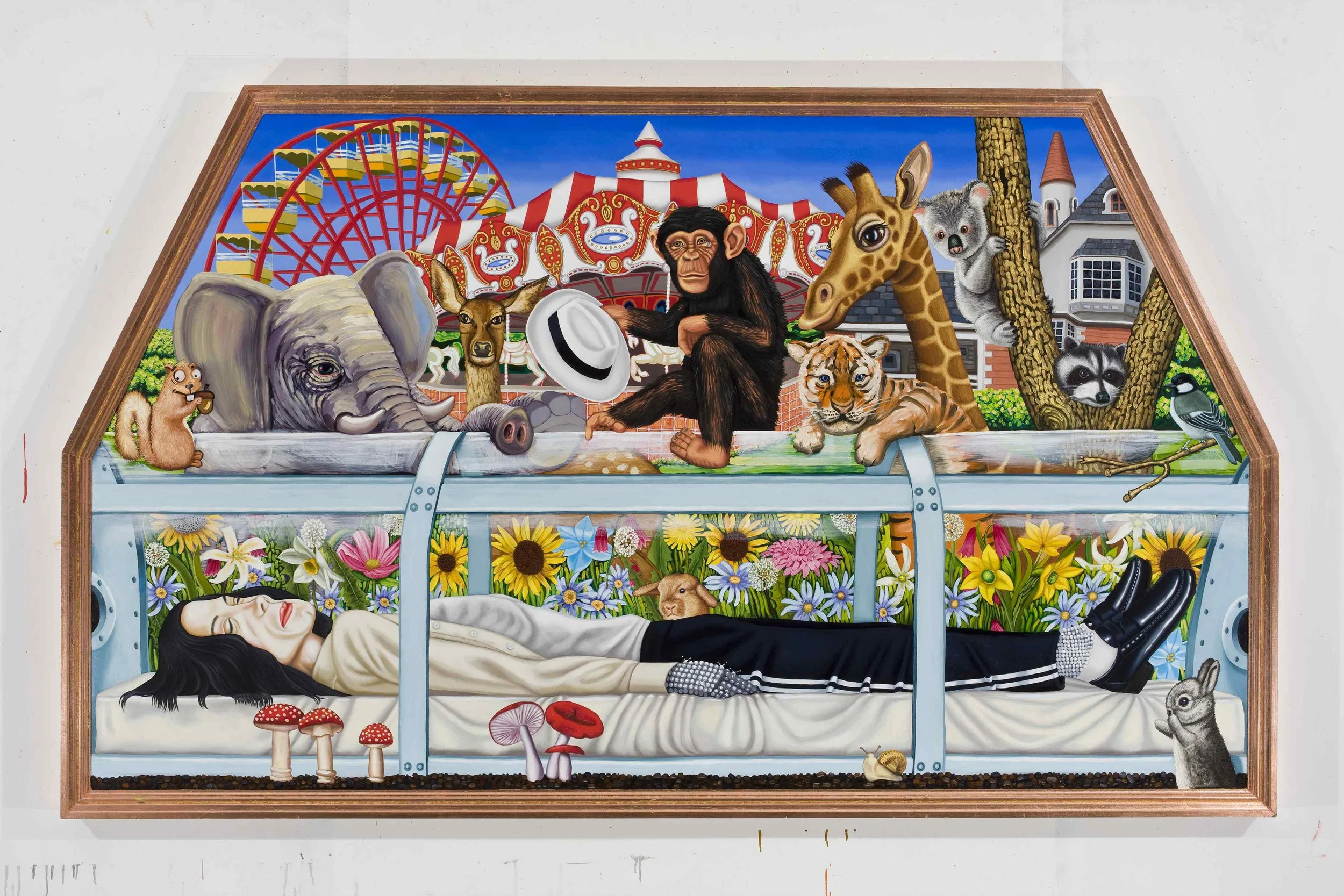 "The Death of Michael Jackson," 2009, oil on wood, 60" x 80"