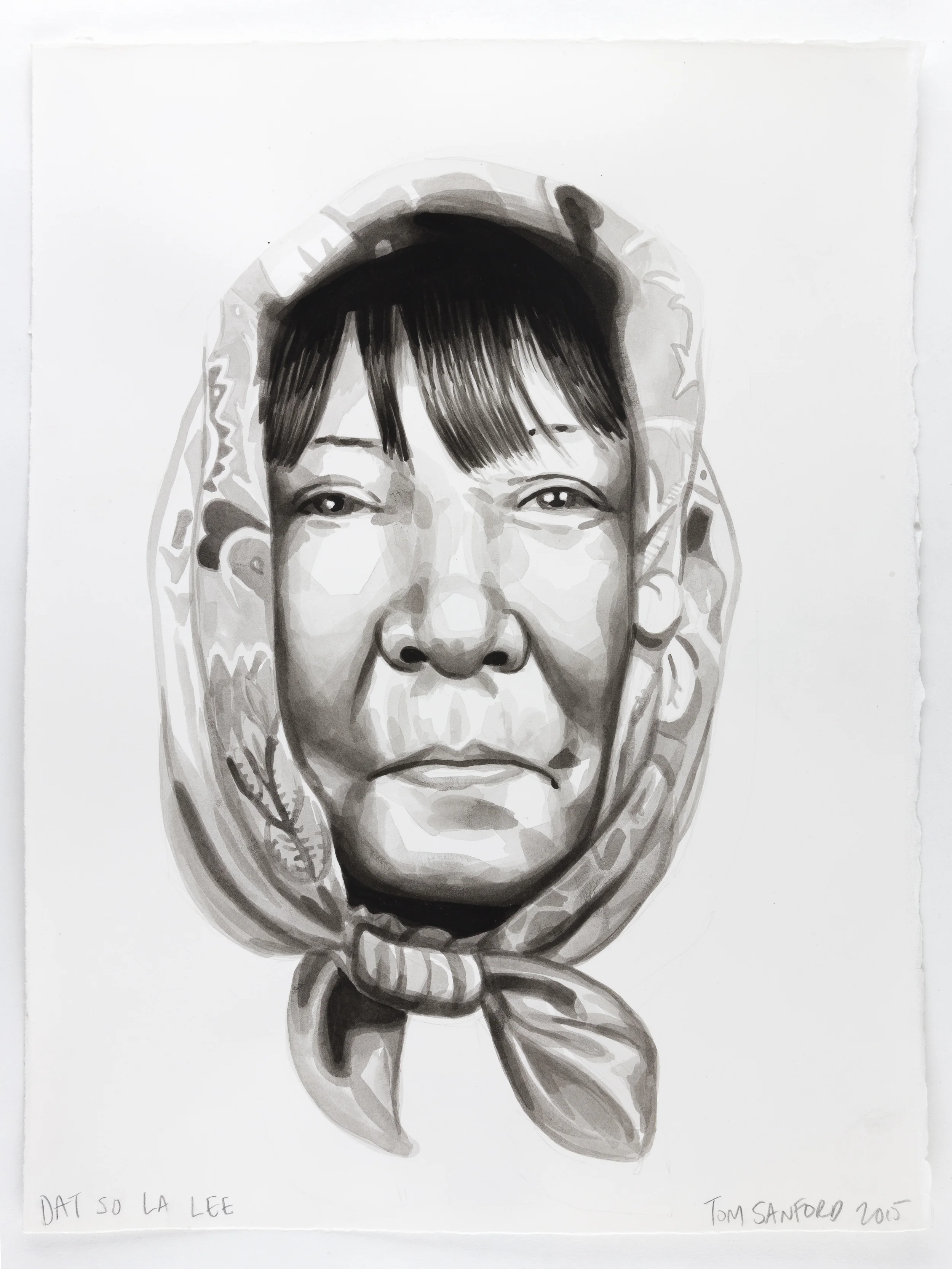 "So Dat La Lee," 2015, ink on paper, 15" x 11".