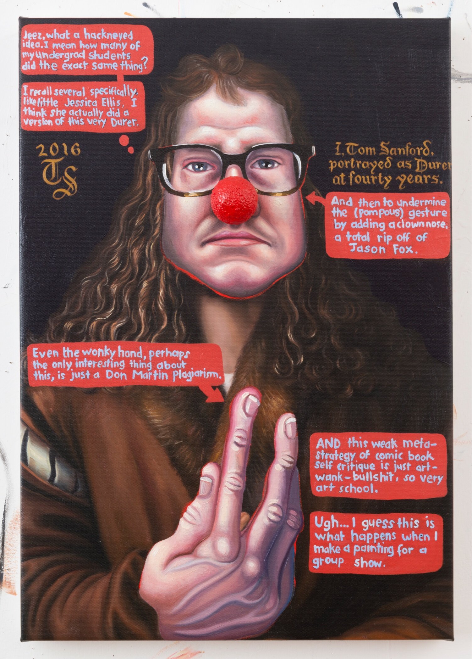 Self portrait on Durer painting 2015