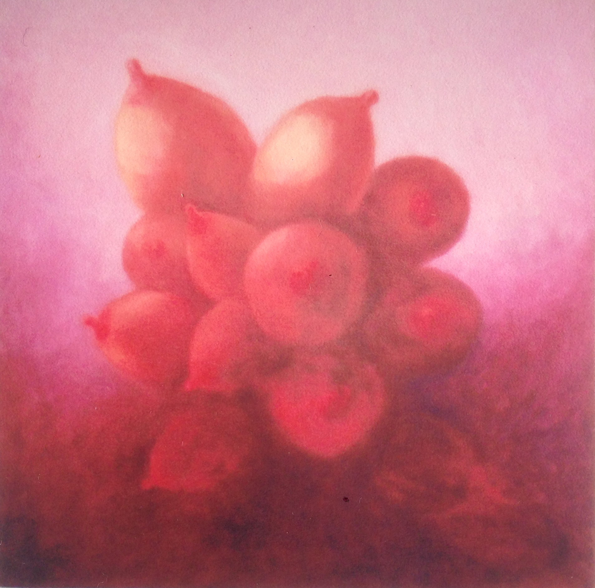 Boob Bouquet, oil on canvas