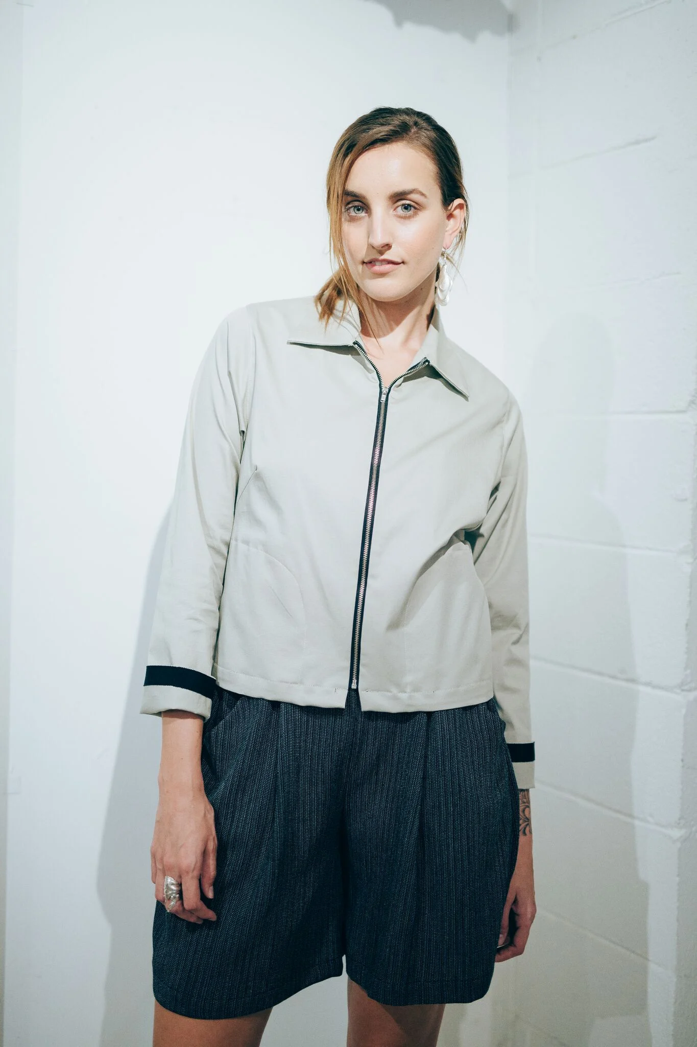 BENJI jacket + BRIE shorts