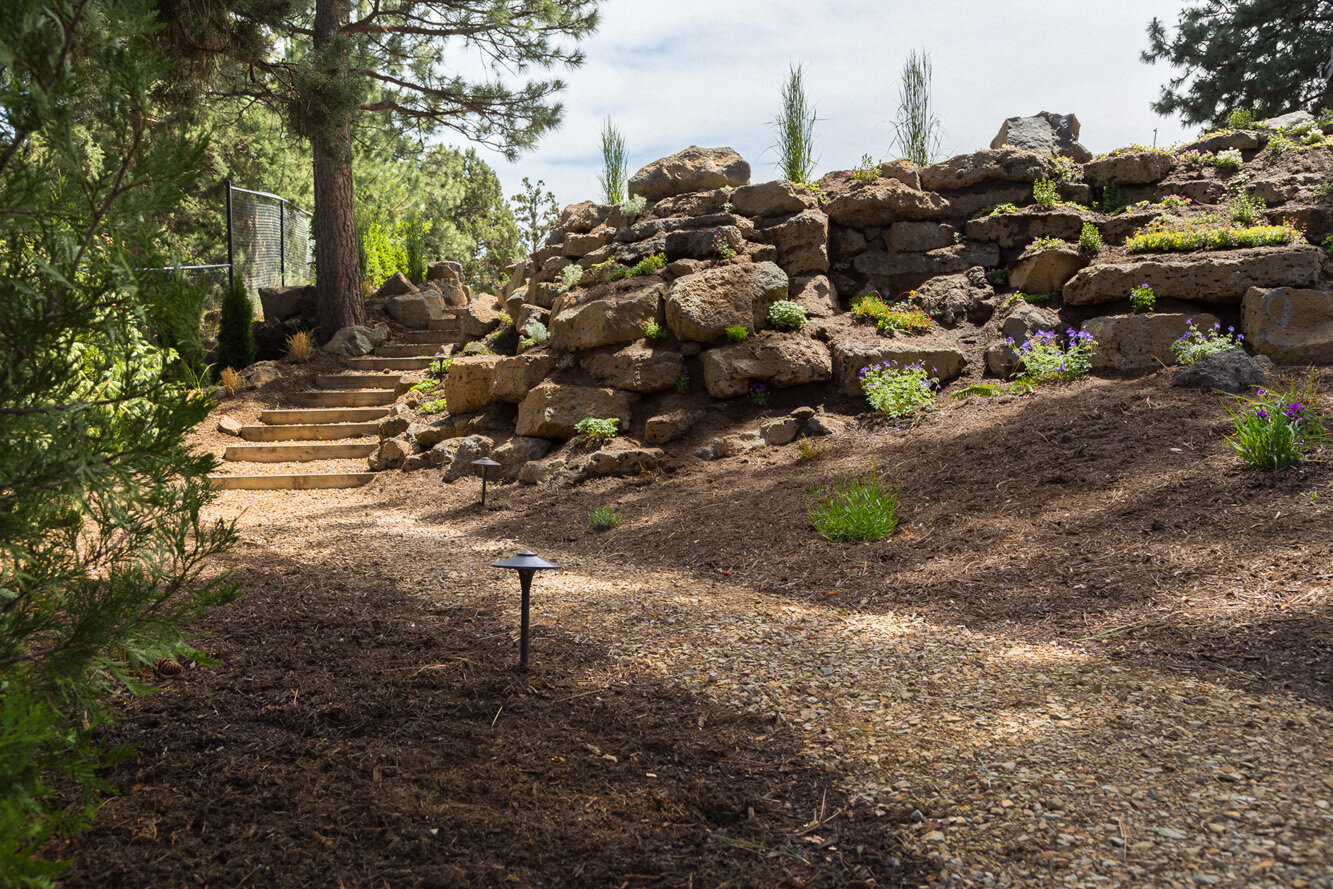 Gravel Path with Juniper Steps