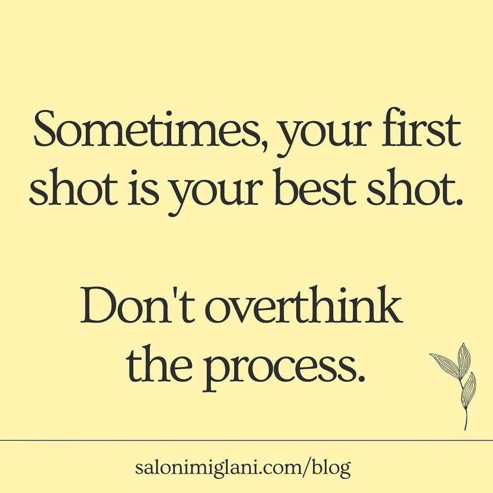 Just do what you can - and do what it takes. Don&rsquo;t overthink it. ✨