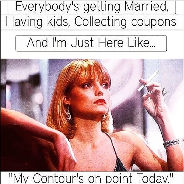 80's contour should stay in the 80's ladies, unless we are dressing up for themed party!