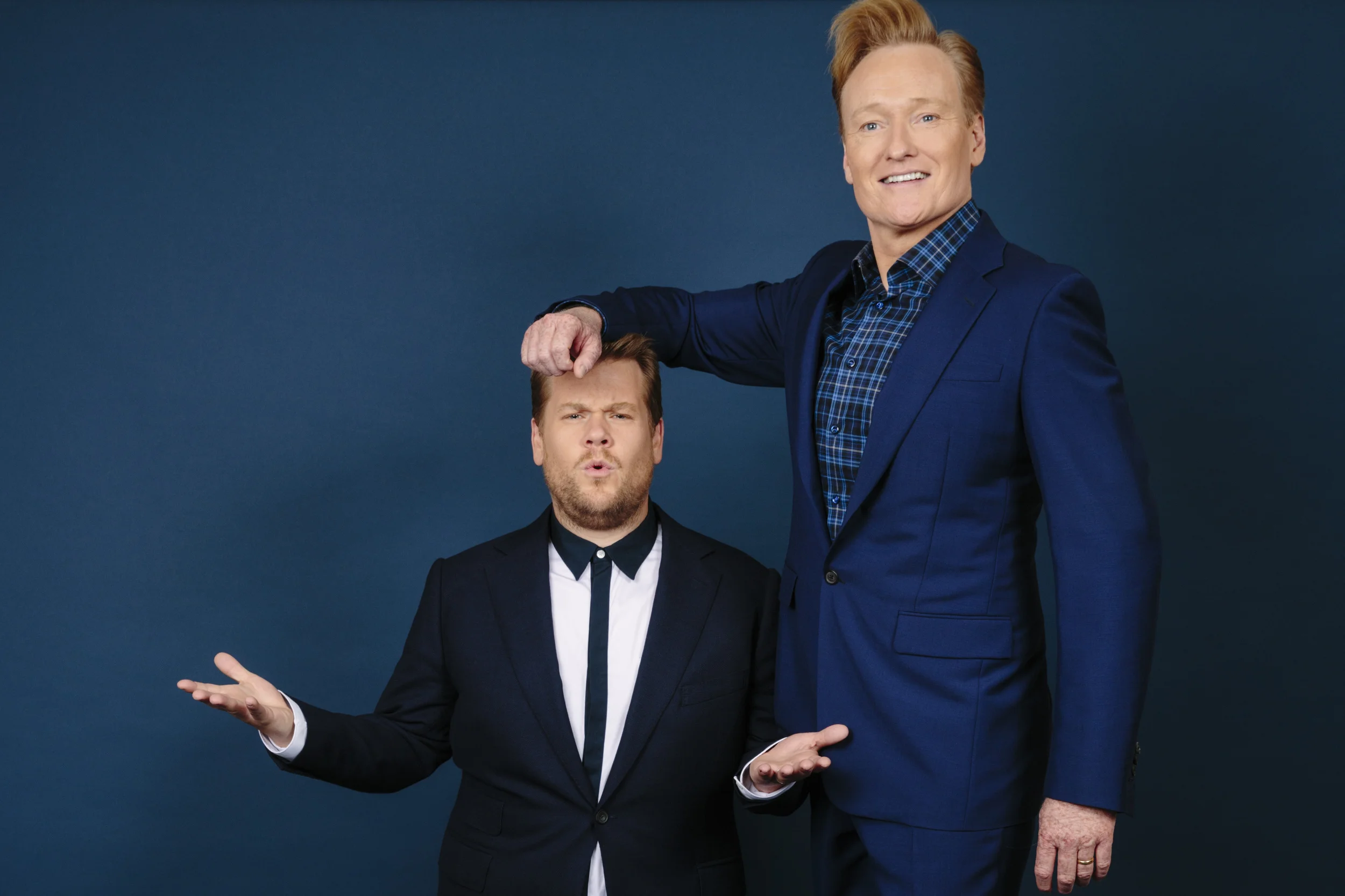 James Corden and Conan O'Brian