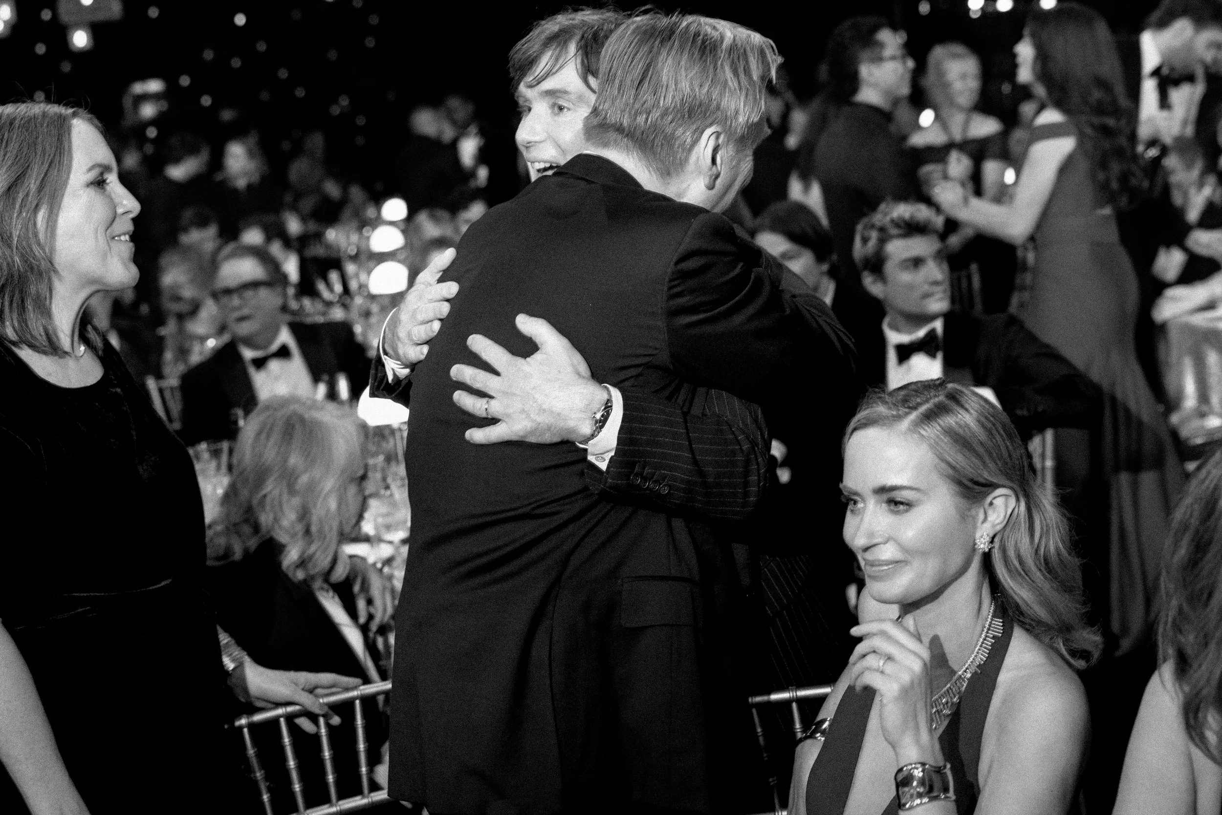 Cillian Murphy and Christopher Nolan, with Emma Thomas and Emily Blunt
