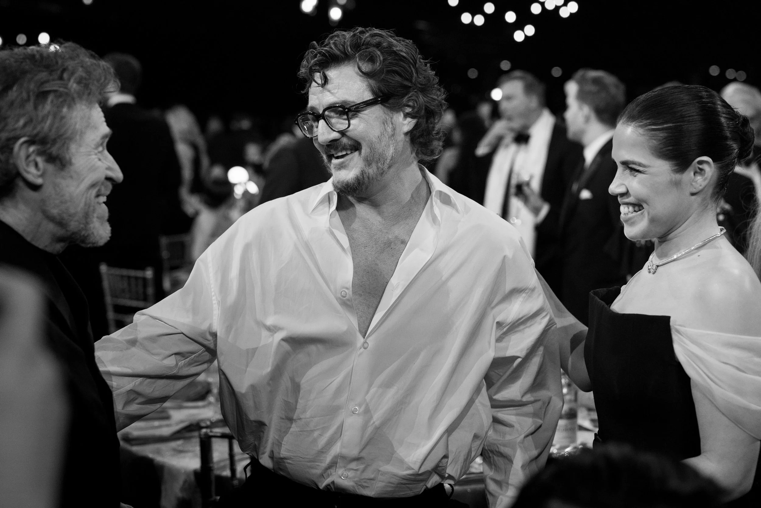 Pedro Pascal, with Willem Dafoe and America Ferrera