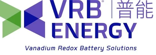 VRB ENERGY logo with Chinese characters and the tagline 'Vanadium Redox Battery Solutions'