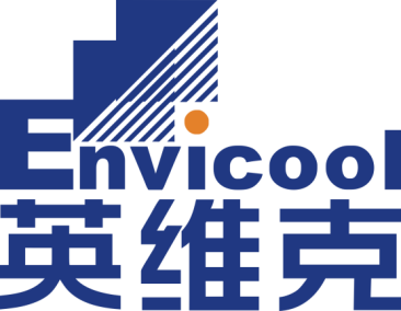 Logo with the word "Envicoo" in blue with orange dot above the "i" and Chinese characters below.