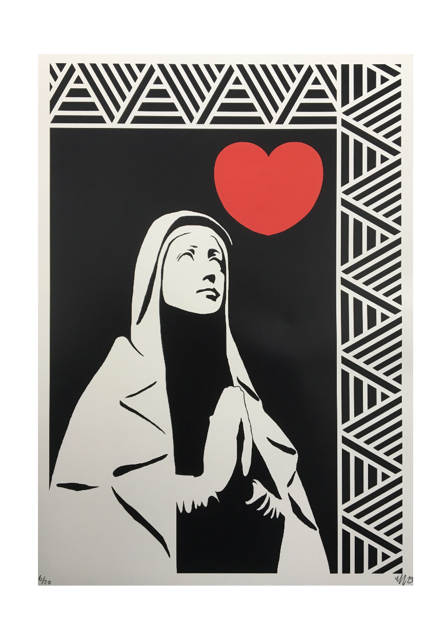 Praying heart. 42 x 30 cm. Edition of 20