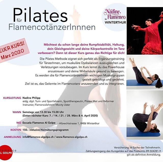 #pilates #flamenco #bailaoras #bailaores #enforma #cuidarse #animarse #vamos con Nadine Philip en #winterthur #flamencoalgolpe