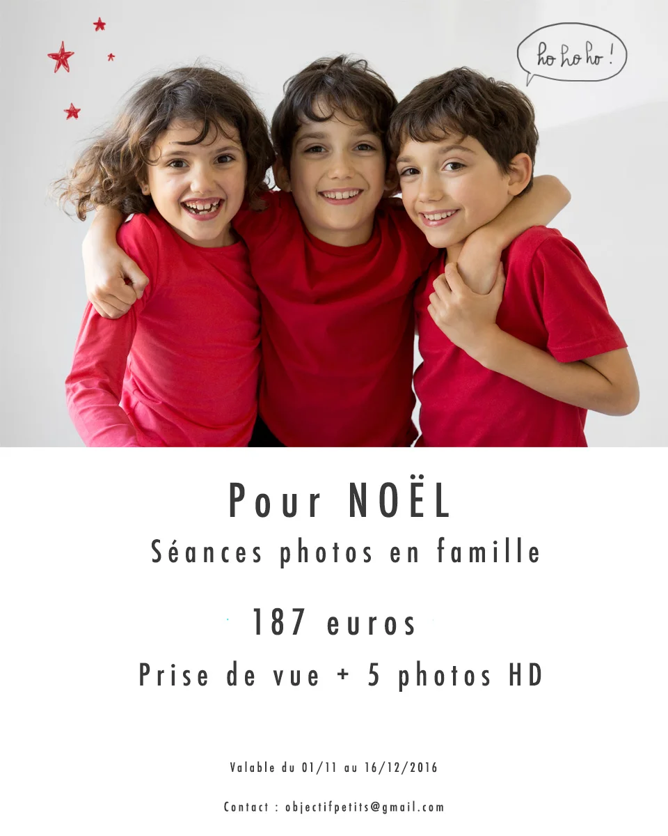 No ël 2016 avec Objectif Petits, Photographe de bébés, enfants et familles à Brest