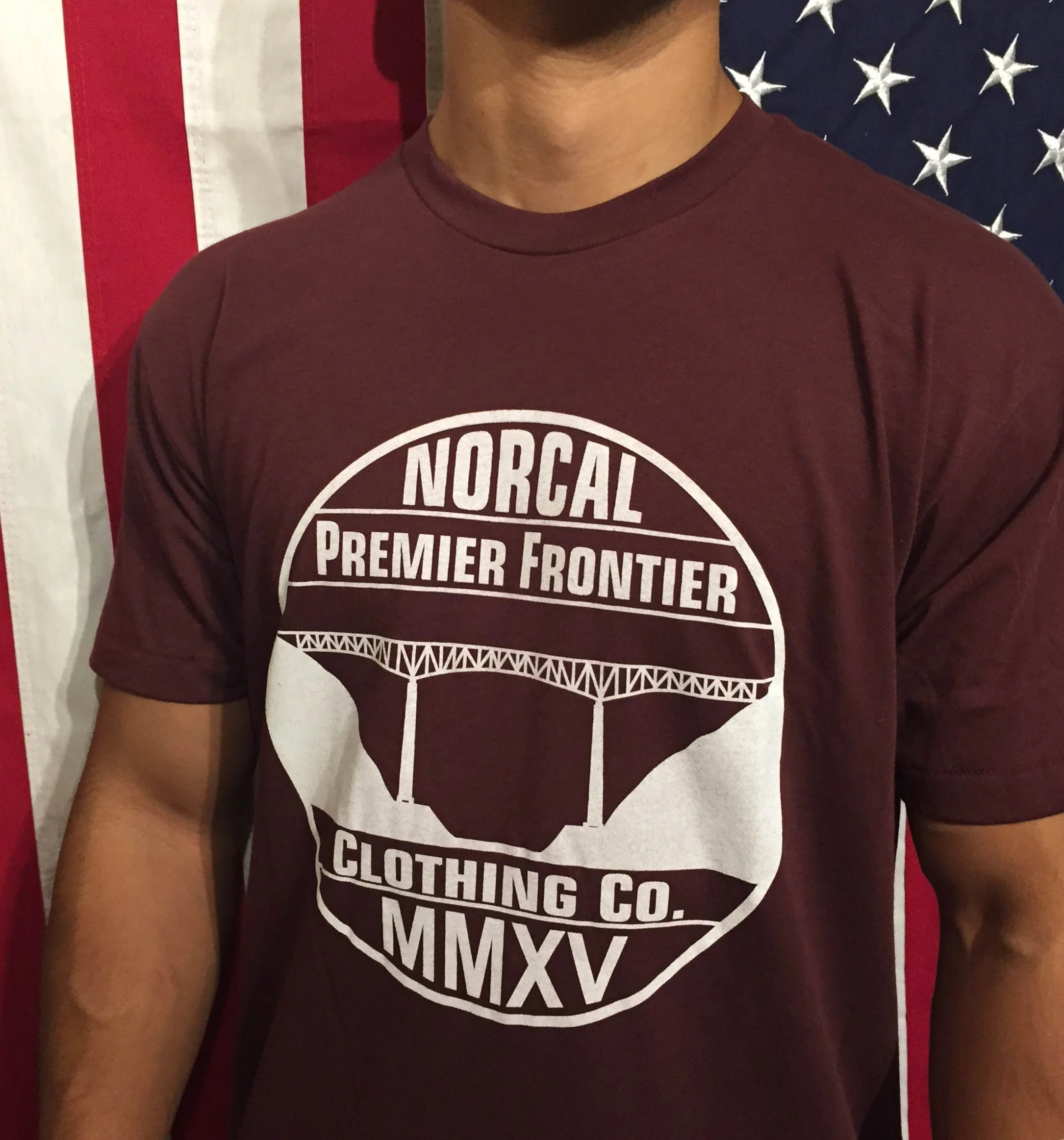 Maroon/White OG Bridge Tee