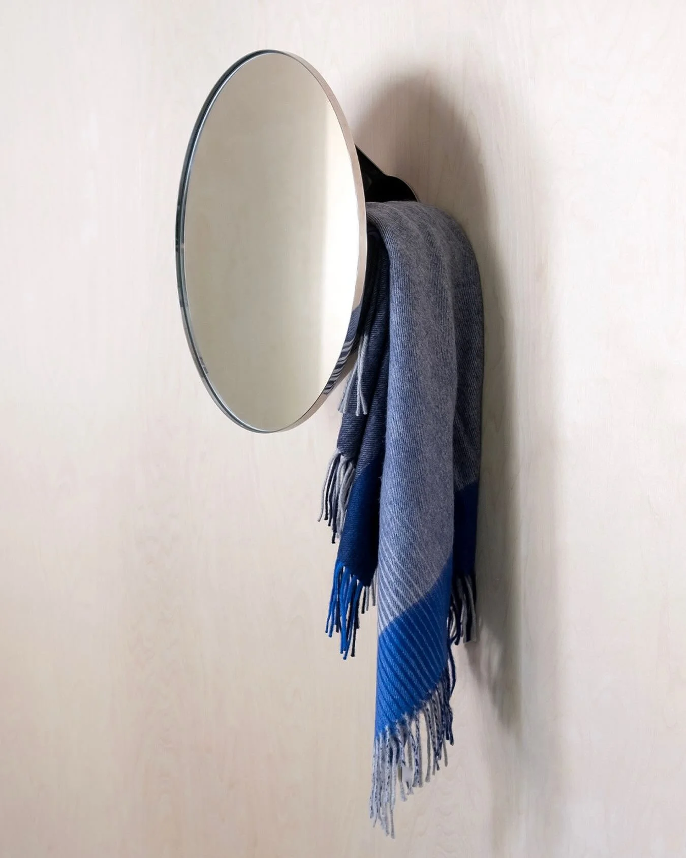 AERO is a combined hallway mirror and small wall cabinet. Shown in an all polished steel surface, making this an optical and playful piece. Made upon request #mirror #hallwaymirror #storage