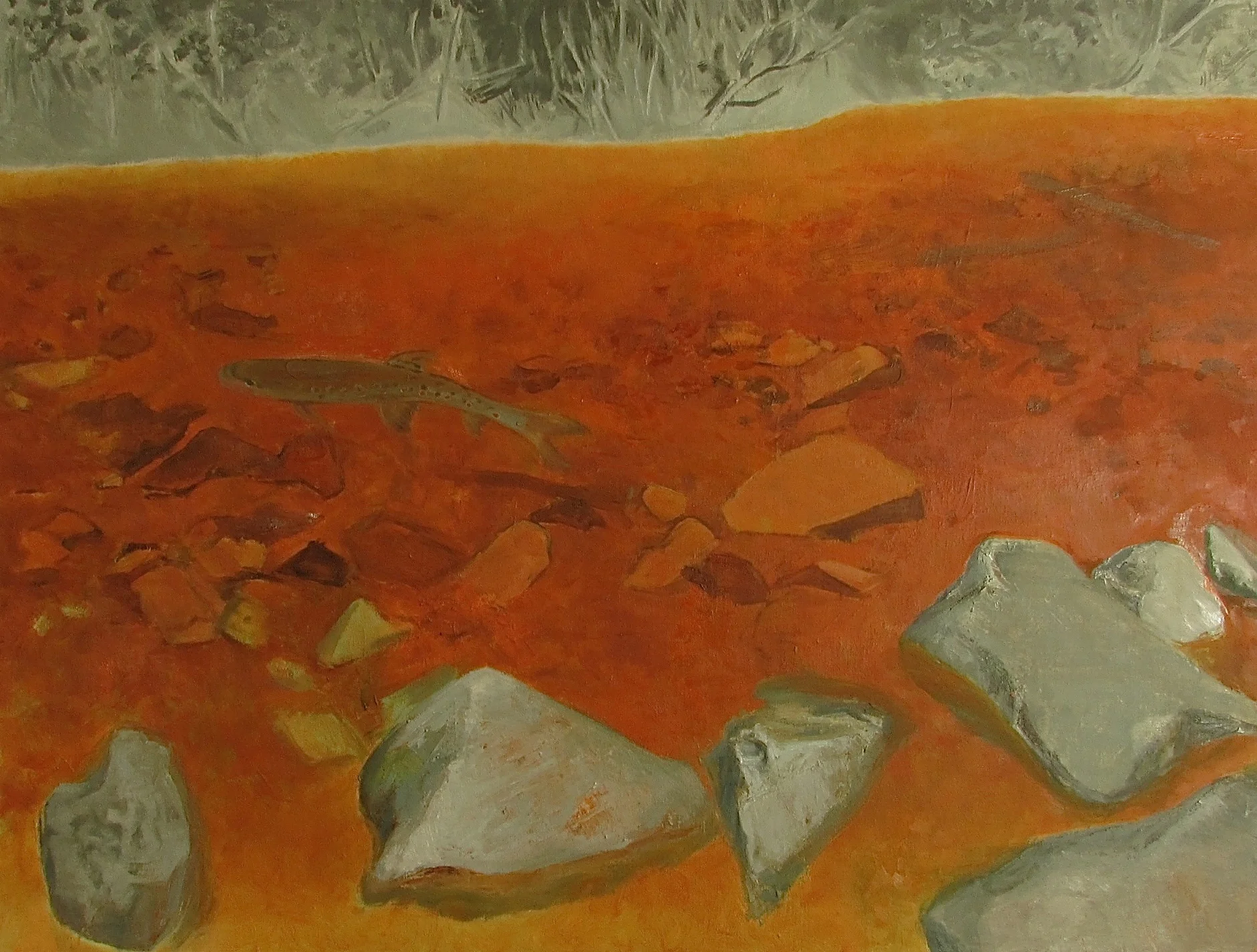 Aquatic Life, oil on canvas