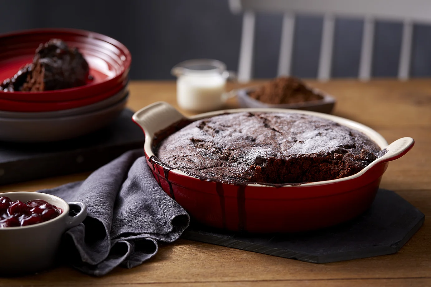 Winter Recipe - Chocolate and Cherry Sponge Pudding Landscape f4.jpg