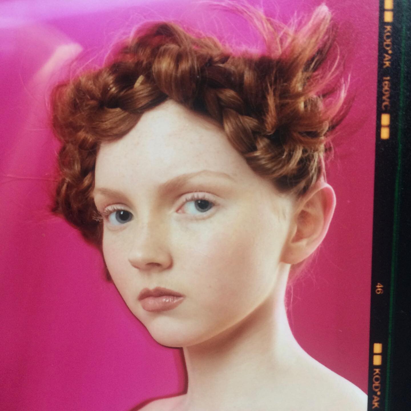 @lilycole aged 13 hair &amp; make up by me. I remember Lily&rsquo;s mum was at the shoot and the photographer used long exposure to &lsquo;draw patterns with light&rsquo;. His name is hiding somewhere in my memory..

#tbt #lilycole #portrait #photogr