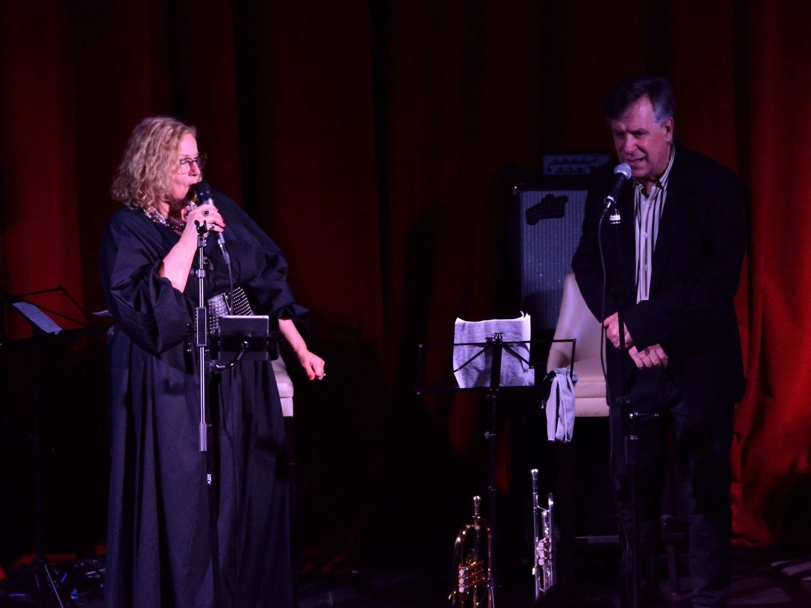 tyrennian jazz festival duo Donna Lorraine and Larry Gillespie trumpet voix scat