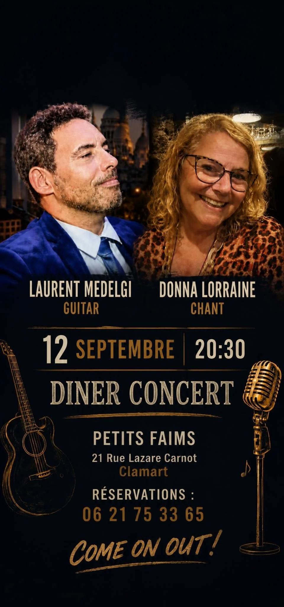 Jazz duo dîner concert et JaM 