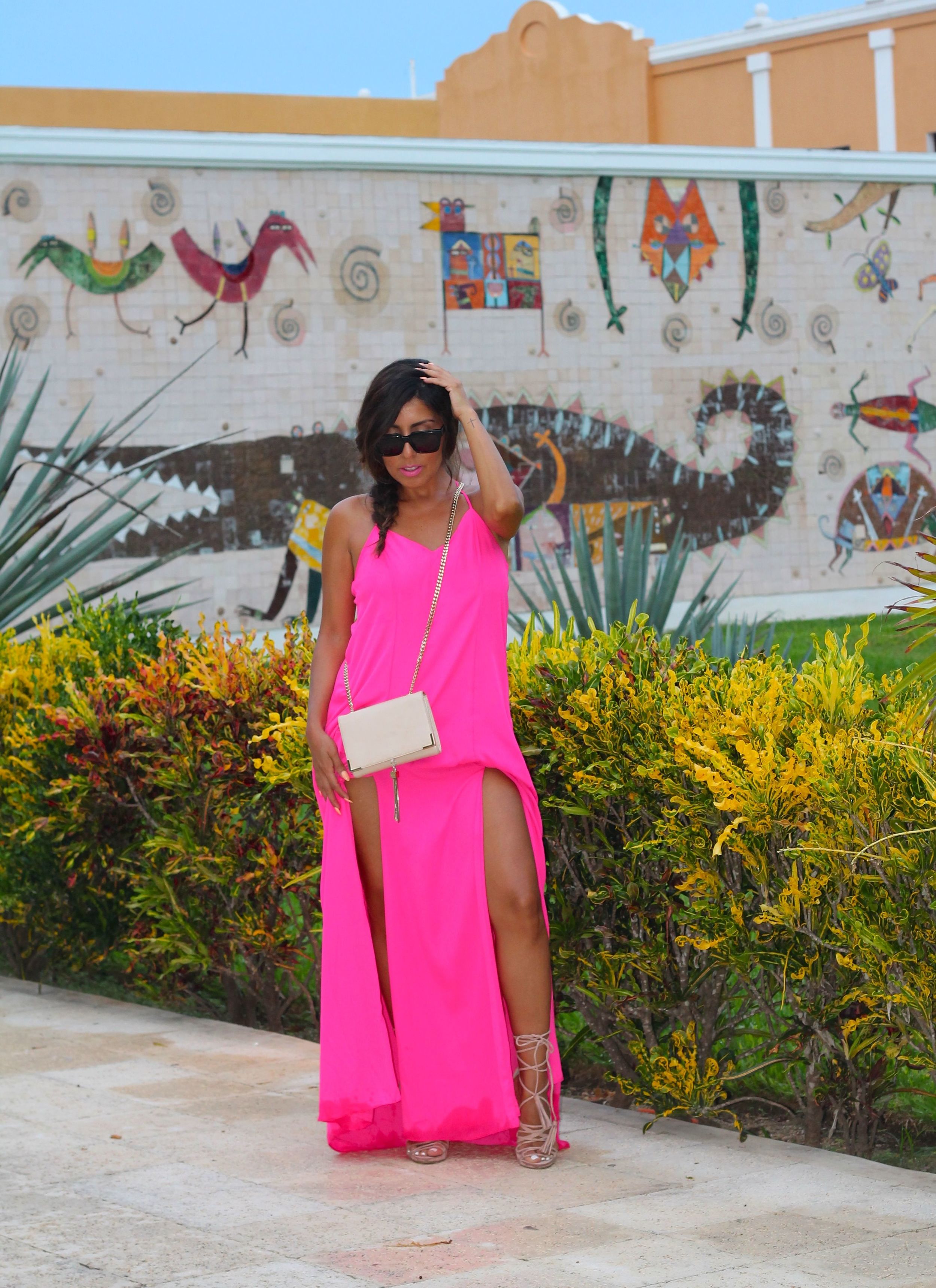Ask Lula Dress in Hot Pink