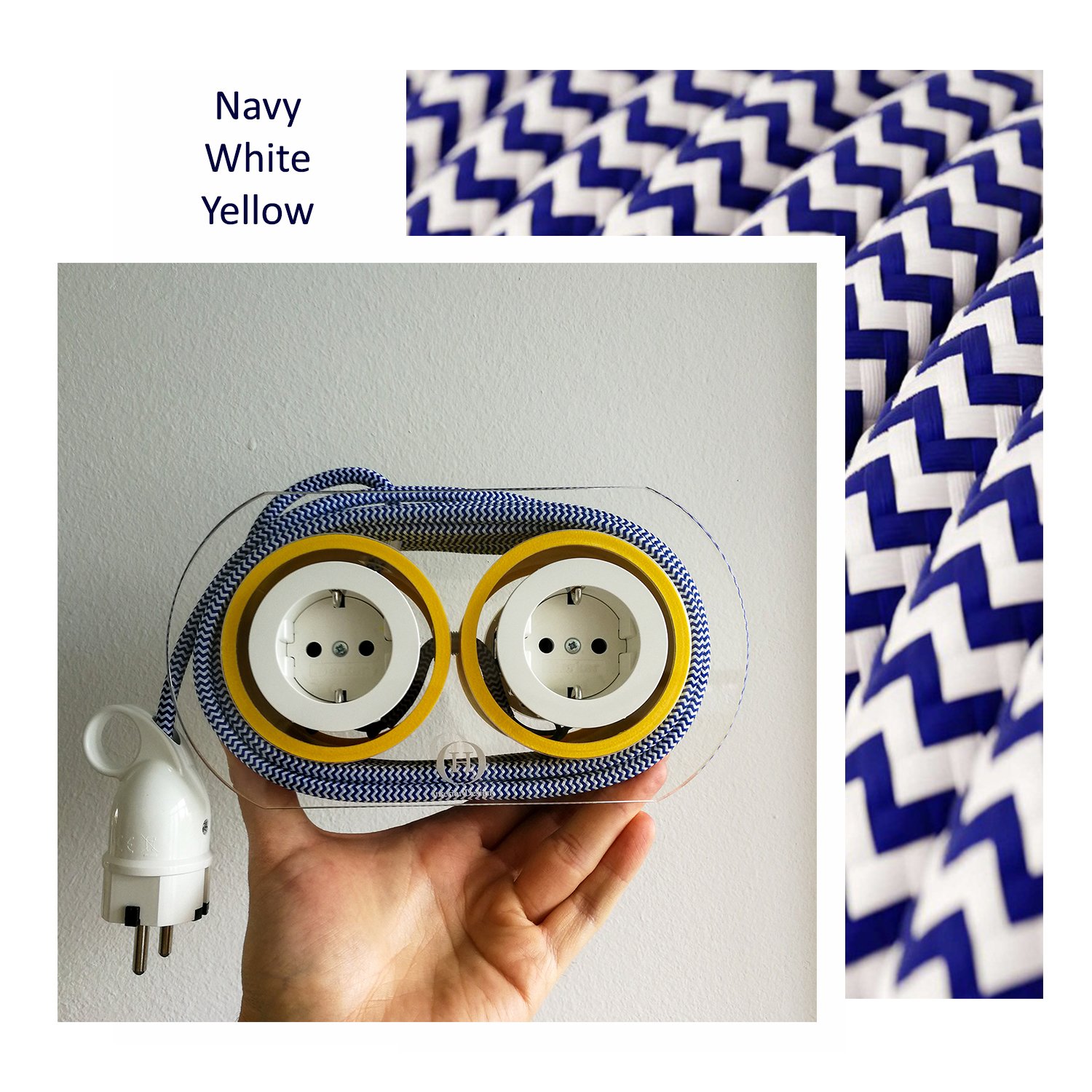 Extension Cord for 4 Plugs_ZigZag Navy & White & Yellow.jpg