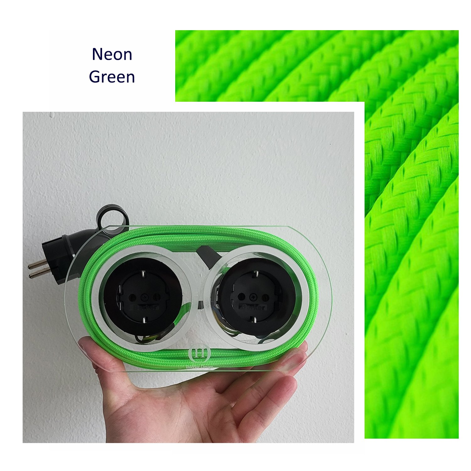 Extension Cord for 4 Plugs_Neon Green_black plug.jpg