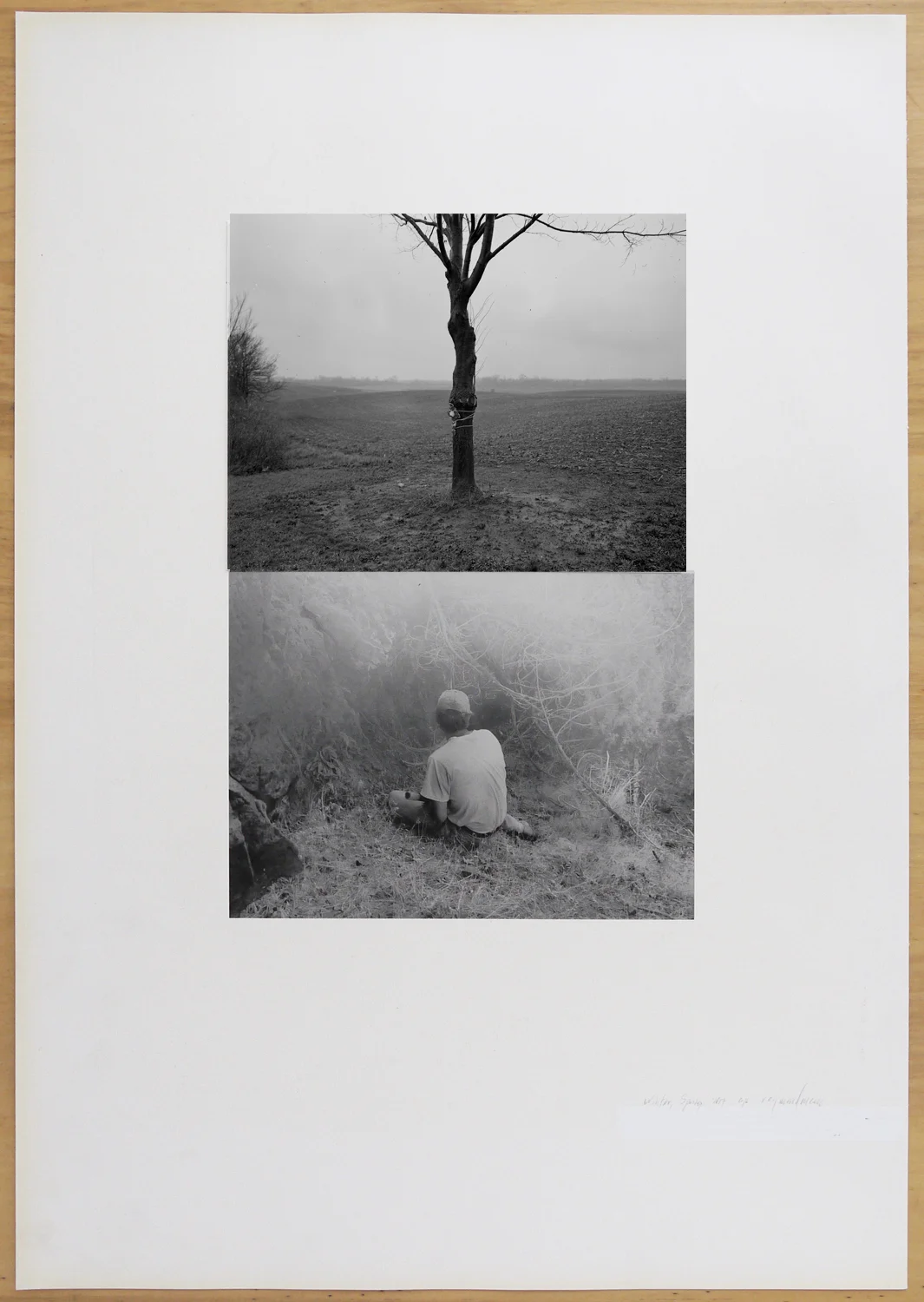 Ohio, 12.25.2015 | Wes Mill, Oregon 2015 13 x 18.5 in. Silver gelatin print and carbon pigment ink to repurposed book paper