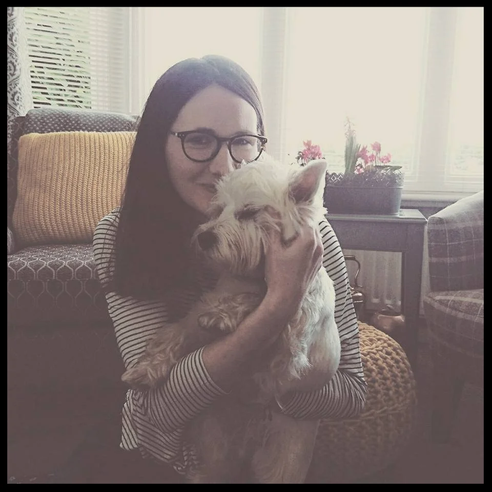Here I am, with my esteemed colleague (I'm the human). It's been a hotly contested battle between Minnie and I, but I've just about managed to win 'employee of the month' 75% of the time. Read a bit more about yours truly or bite the bullet and get in touch with me or Minnie: rootswriting@gmail.com