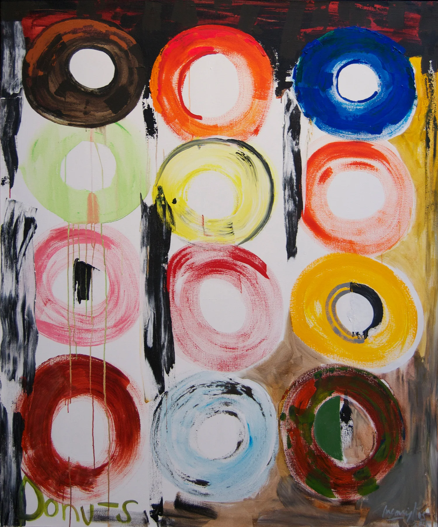 From the Donut Series, 2015 Acrylic on canvas 70 x 62 inches