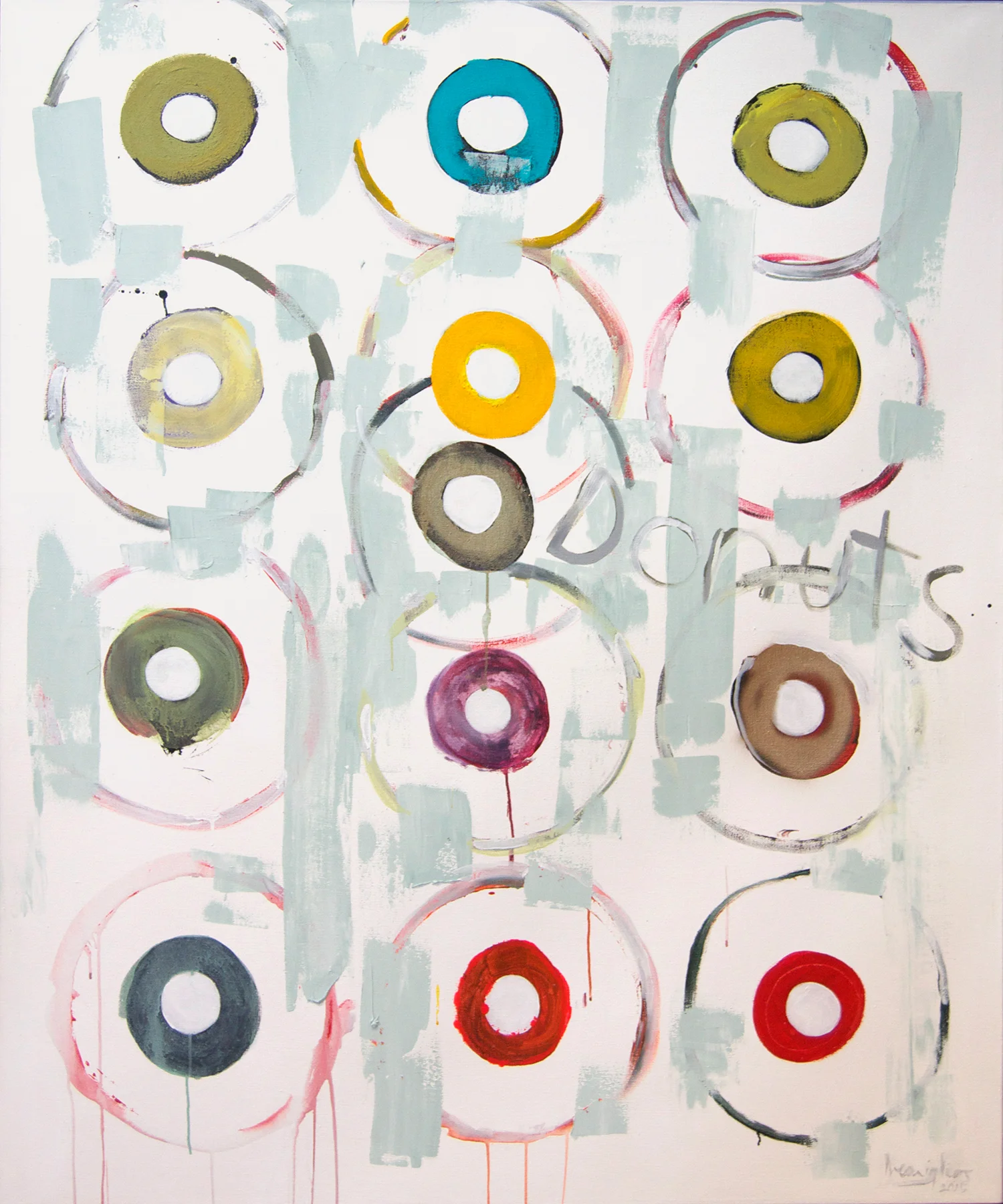 From the Donut Series, 2015 Acrylic on canvas 70 x 62 inches