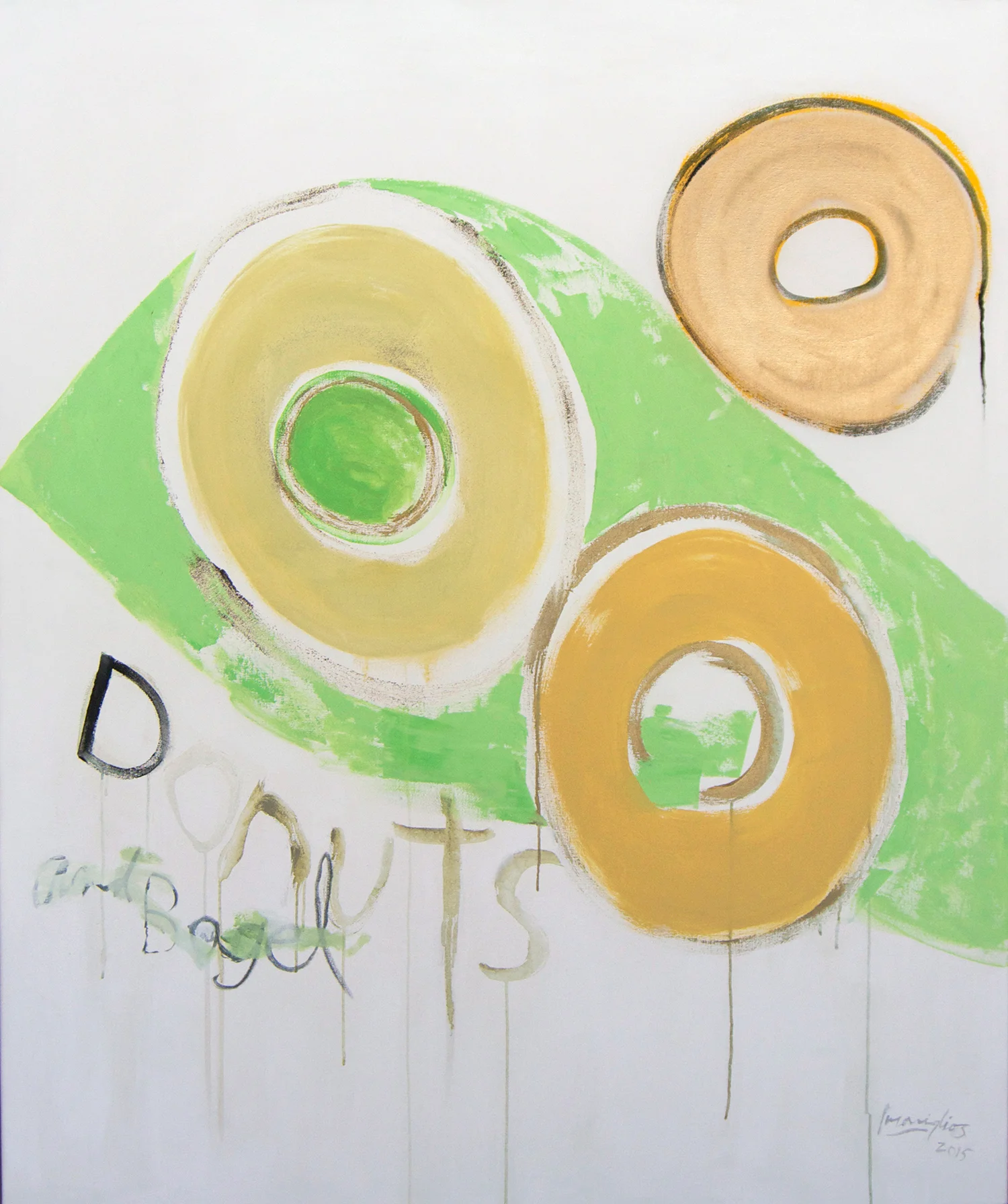 From the Donut Series, 2015 Acrylic on canvas 70 x 62 inches