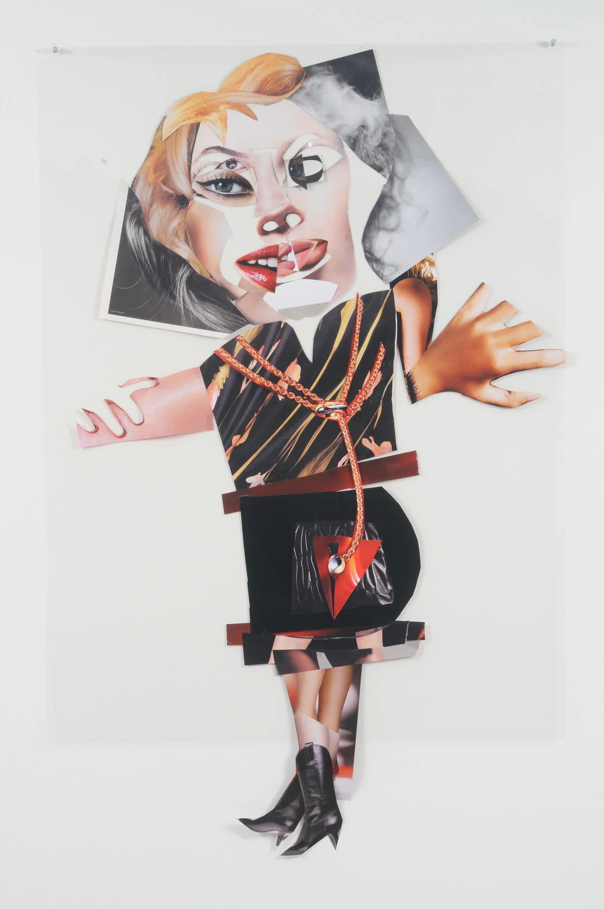 Secret Sylvia (Front), 2007 Collage on acetate 44 x 30 inches