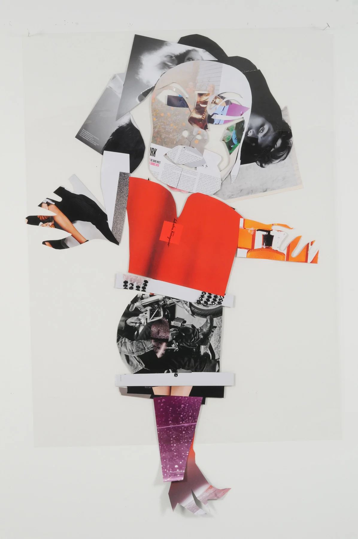 Secret Sylvia (Back), 2007 Collage on acetate 44 x 30 inches