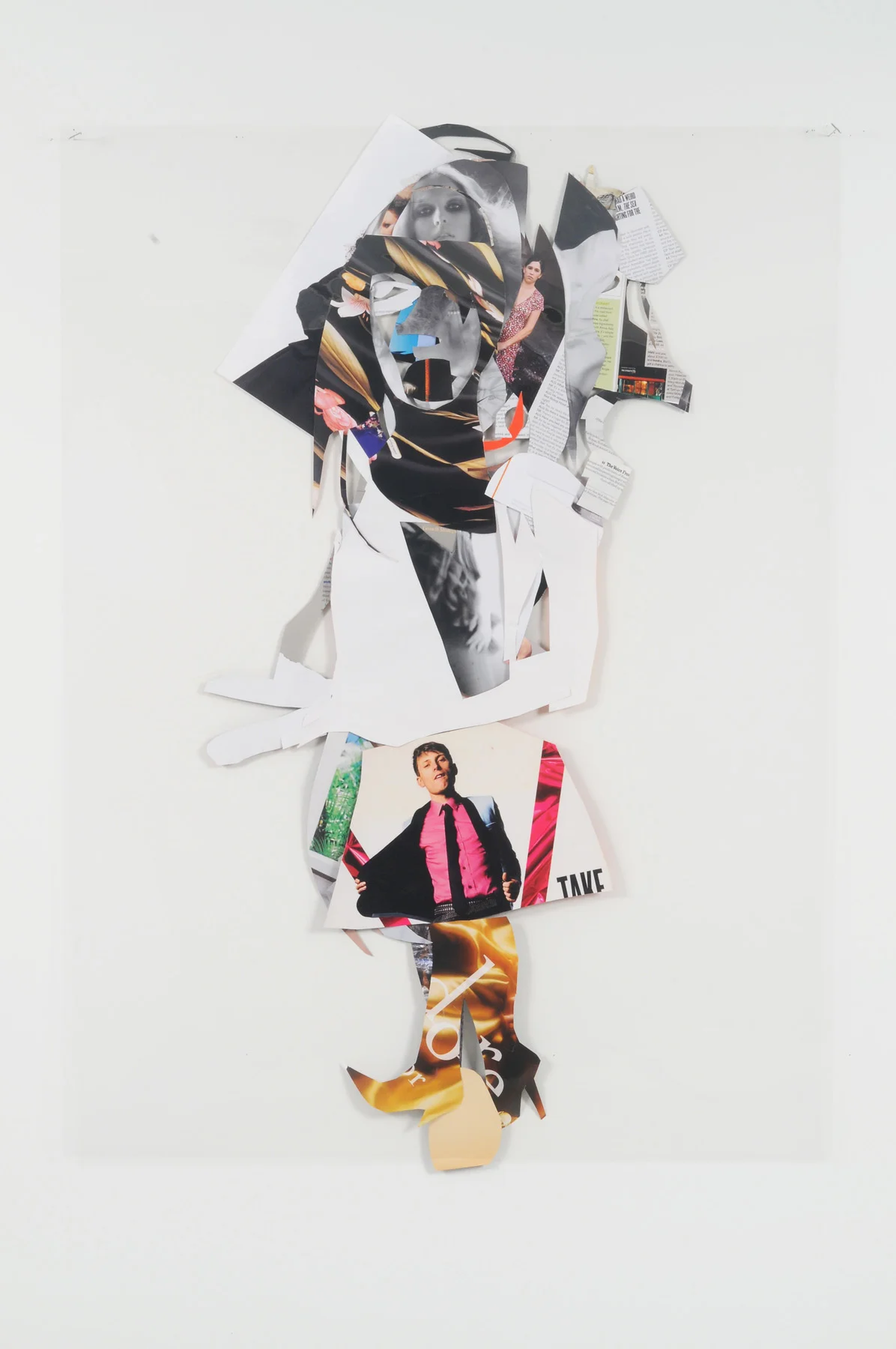 My Eyeline (Back), 2009 Collage on acetate 44 x 30 inches