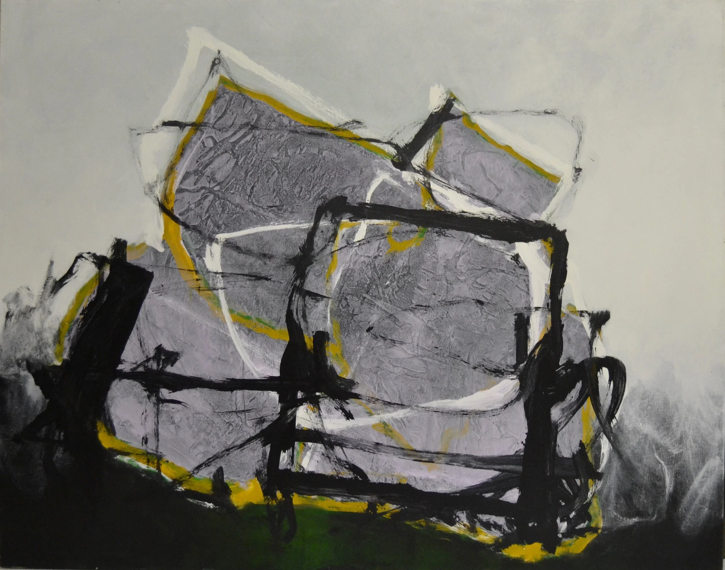 Cause, 1979 Acrylic on canvas 50 x 70 inches