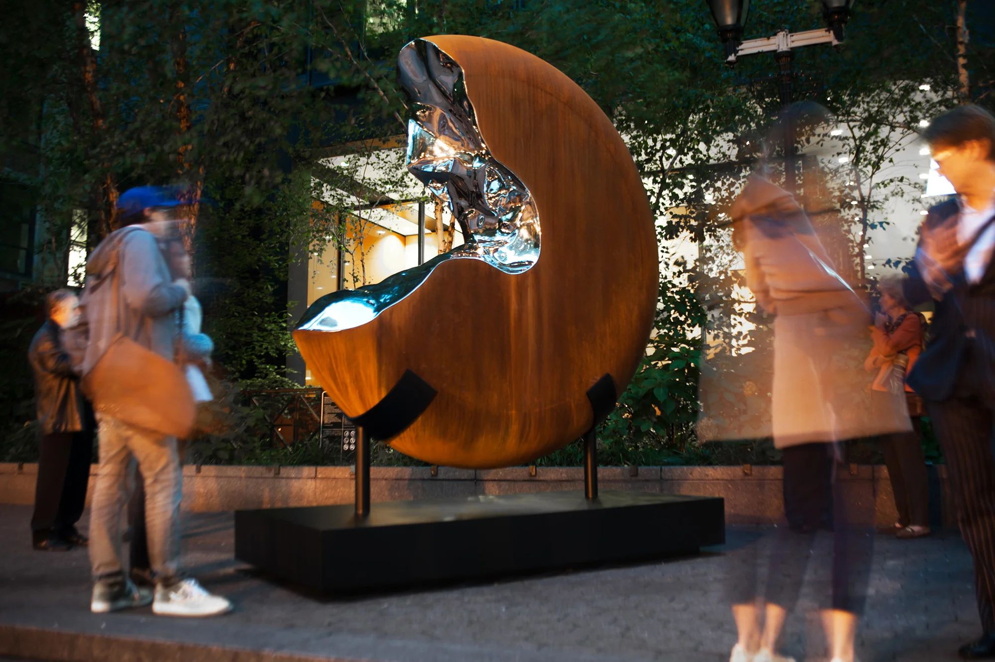 G2V, 2012 CorTen and mirror polished marine grade stainless steel 114 x 96 x 48 inches