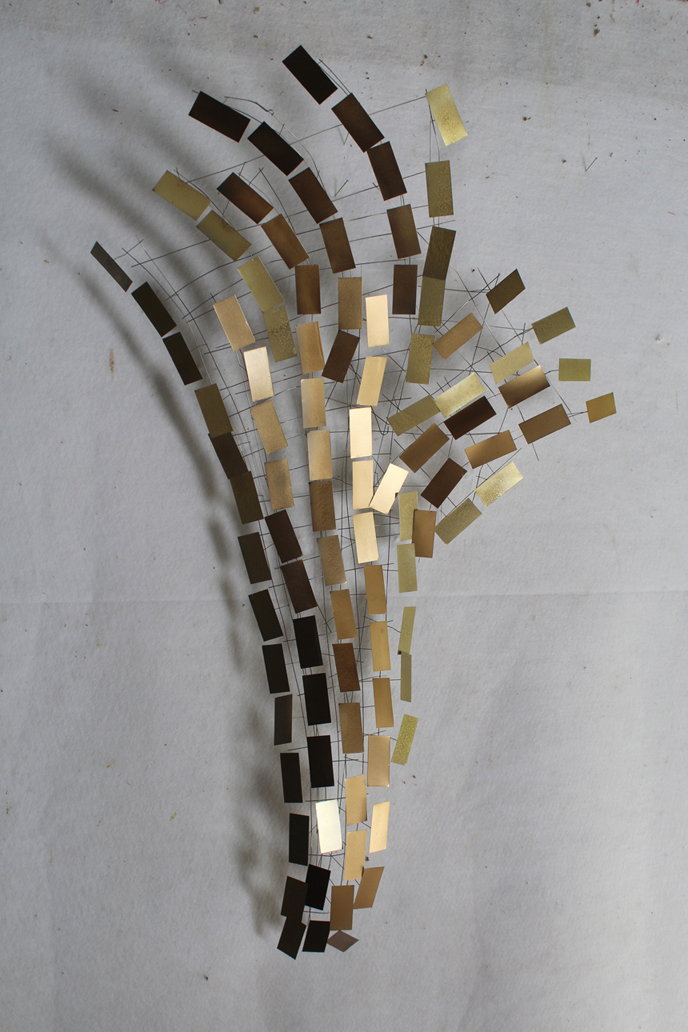 Golden Bough Painted aluminum & stainless steel 44 x 24 x 14 inches