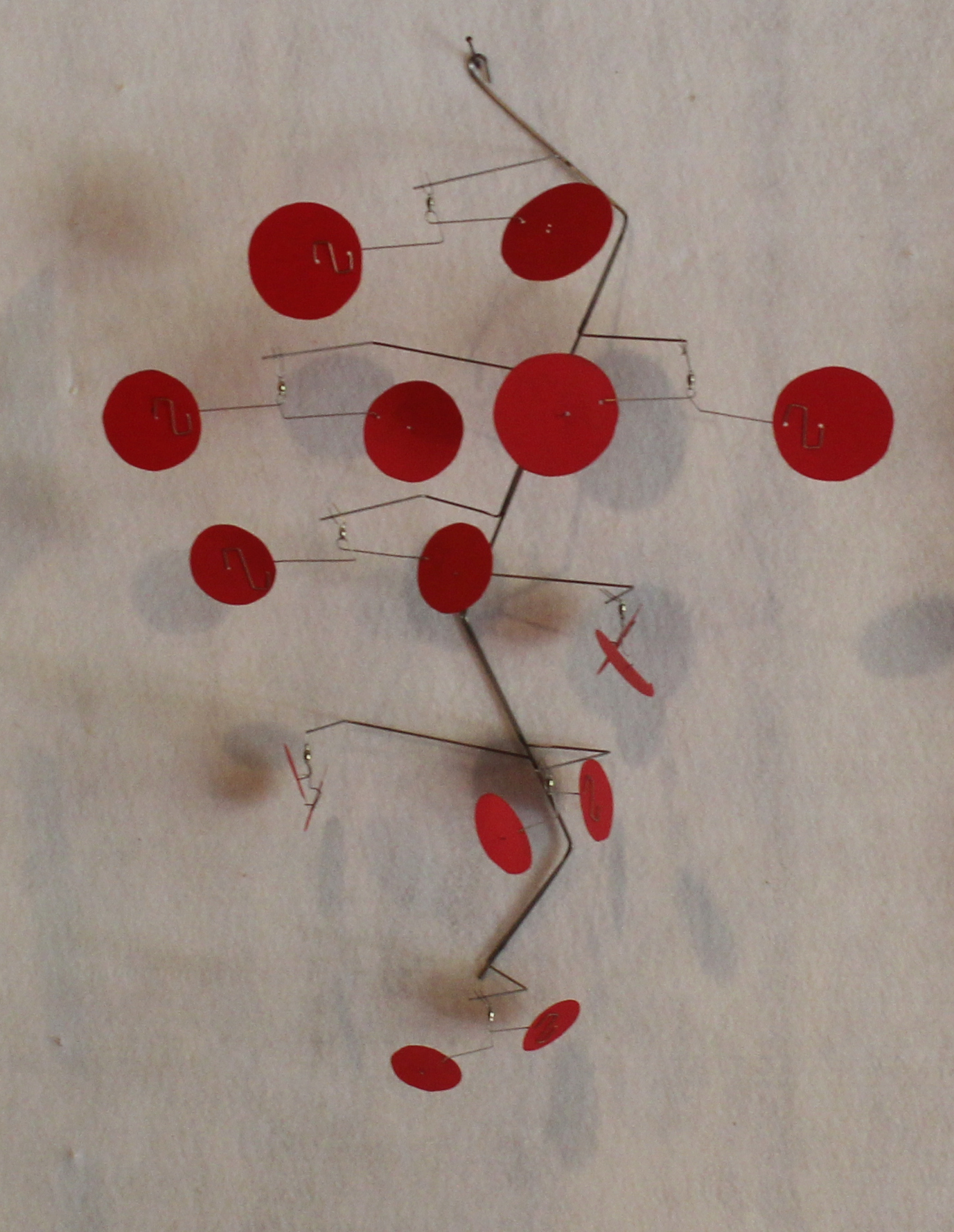 Red Dots Painted aluminum and stainless steel 17 x 14 x 8.5 inches