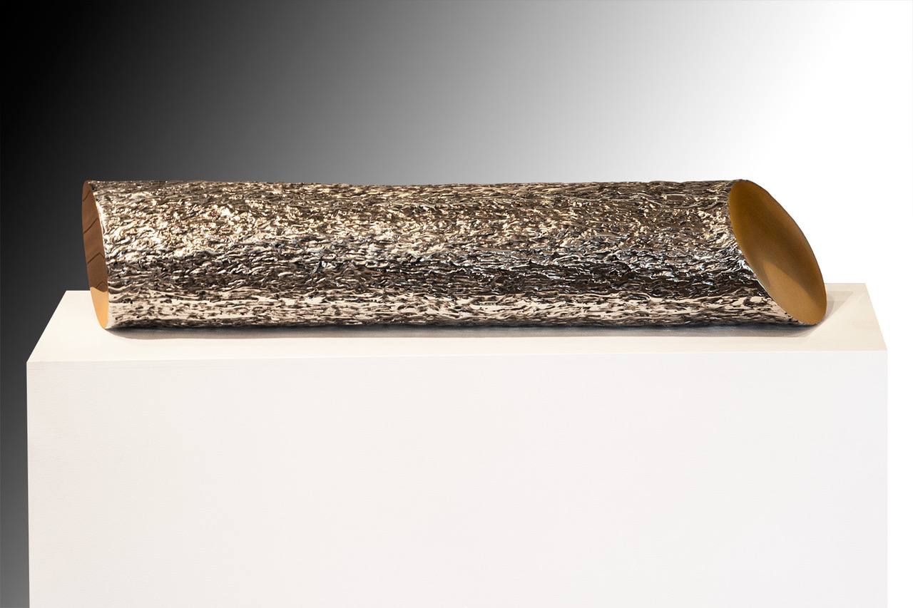 Slice II , 2013 High Chromium Stainless Steel / Silicon Bronze 7h x 35w x 7d inches